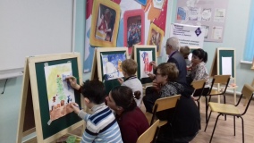 В рамках работы центра "Мы вместе" был проведен мастер-класс "Учимся рисовать акварелью"